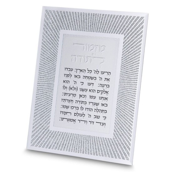 מסגרת זכוכית מהודרת מזמור לתודה 20X25 ס"מ