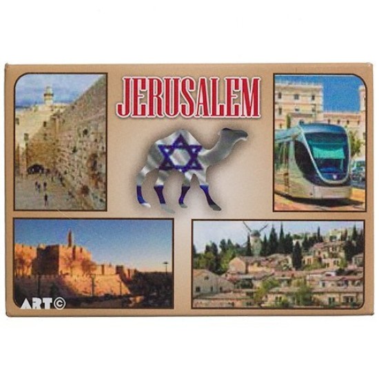 מגנט פח 58 ס"מ נופי ירושלים אנגלית