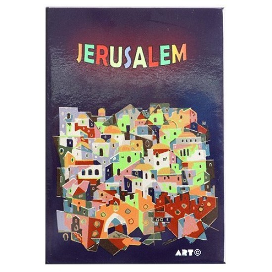 [ מגנט פח 58 ס"מ ירושלים אנגלית